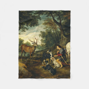 Miracle Saint Hubert av Peter Paul Rubens Fleecefilt