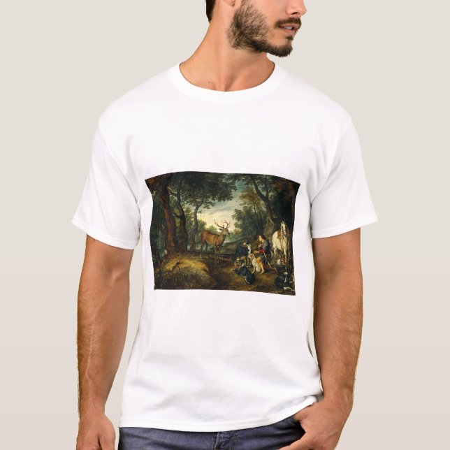 Miracle Saint Hubert av Peter Paul Rubens T Shirt (Framsida)