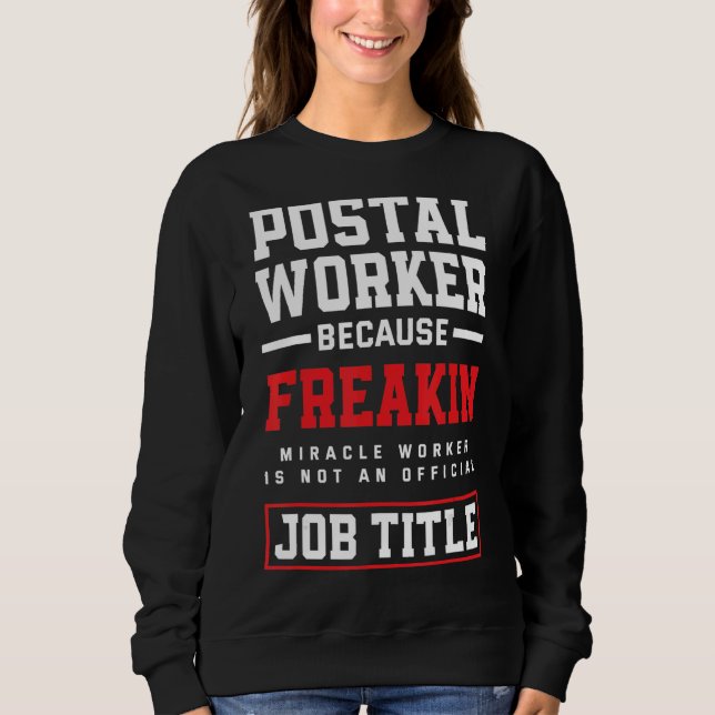 Miracle Worker Mailman Post Office Postal Worker T Shirt (Framsida)