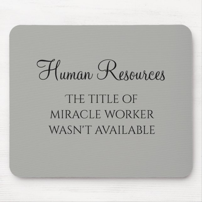 Miracle Worker Office Human Resources Humor HR Musmatta (Framsidan)