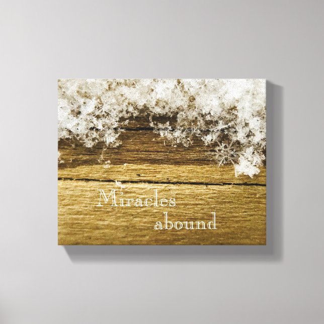 Miracles Abound Rustic Snowflake Canvas (Framsida)