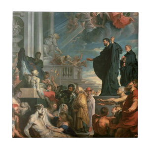 Miracles av Saint Francis Xavier Kakelplatta