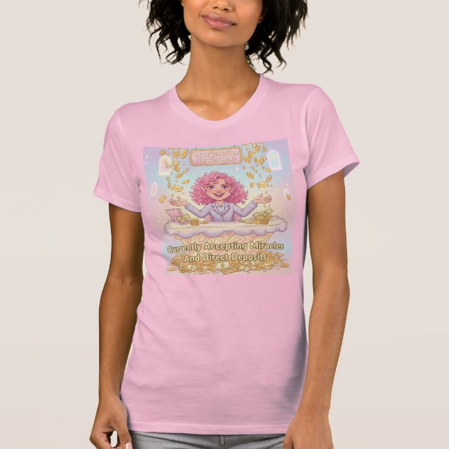 Miracles & Deposits • Manifestation Department T Shirt (Framsida)