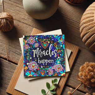 Miracles förekommer Faith Blue Söt Inspirational