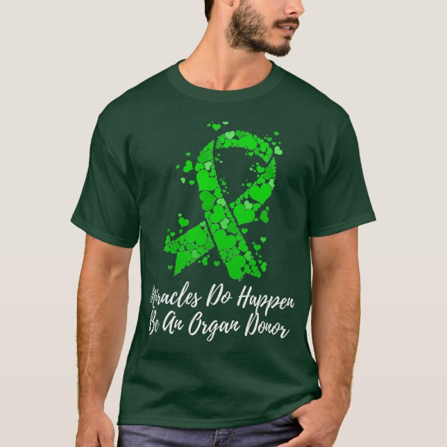 Miracles förekommer som organdonator t shirt (Framsida)