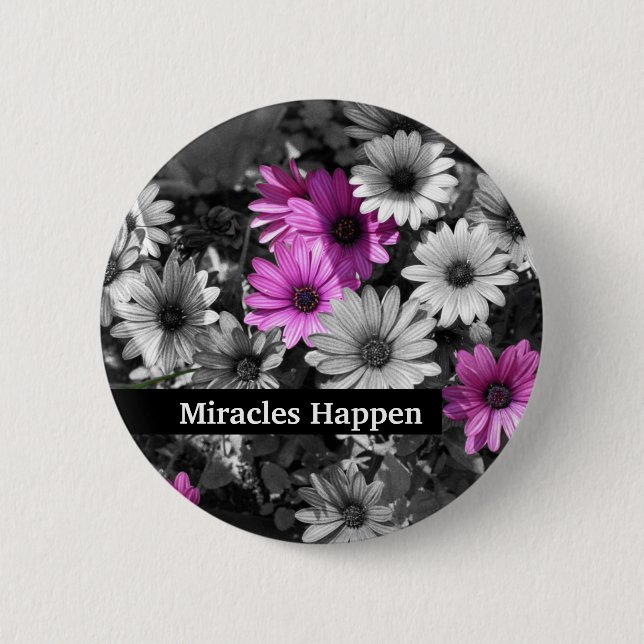 Miracles händer Daisy inspirationsknapp Knapp (Framsida)