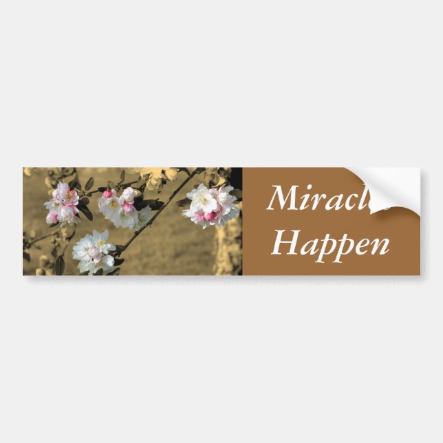 Miracles händer Motivational Bumper Sticker Bildekal (Framsidan)