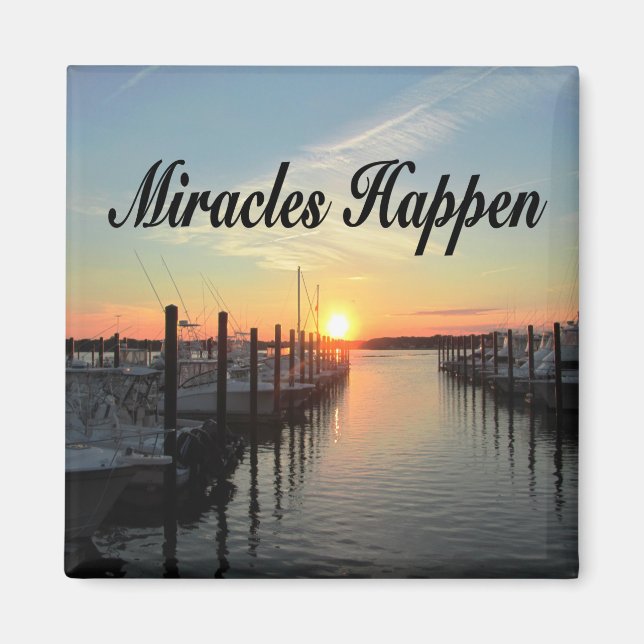 MIRACLES HÄNDER SUNSET FOTO DESIGN MAGNET (Framsidan)