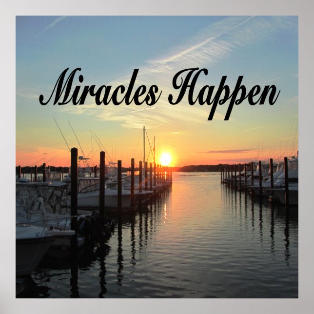 MIRACLES HÄNDER SUNSET FOTO DESIGN POSTER (Framsidan)