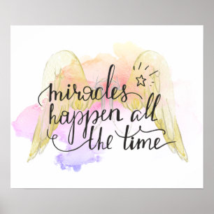 Miracles Happen Angel Vingar Poster