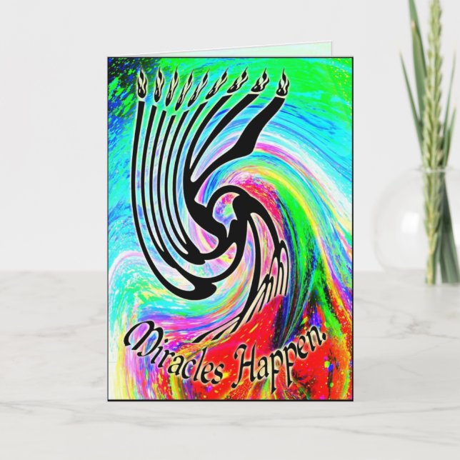 Miracles Happen Chanukah Cards Helgkort (Framsida)