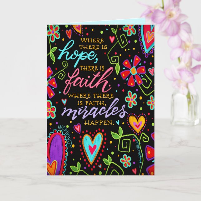 "Miracles Happen" Inspiritivitet Kort (Orkide)