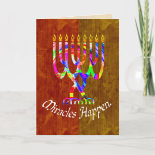 Miracles Happen Menorah Cards Helgkort