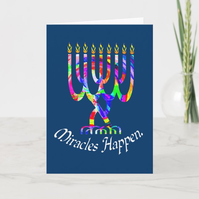 Miracles Happen Menorah Cards Helgkort (Framsida)
