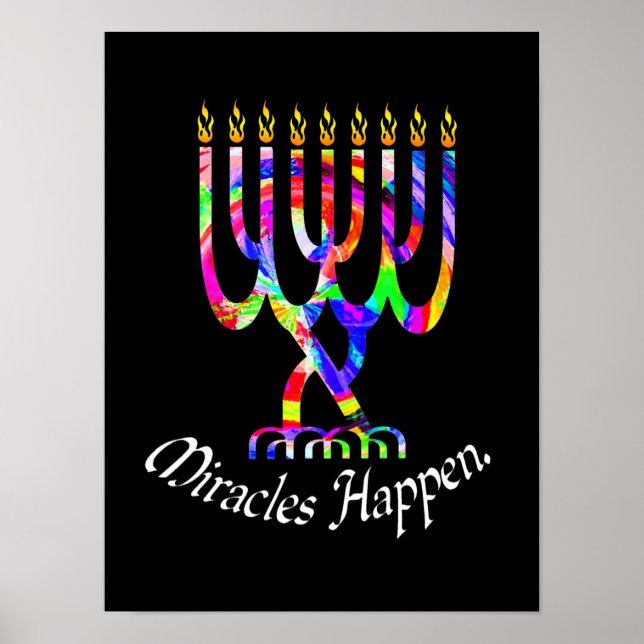 Miracles Happen Menorah Poster (Framsidan)