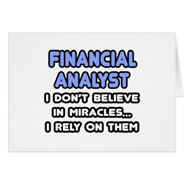 Miracles och Financial Analysts Hälsningskort (Framsidan Horizontal)