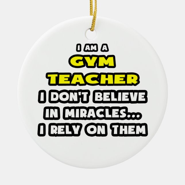 Miracles och Gymylärarna ... Funny Julgransprydnad Keramik (Framsidan)