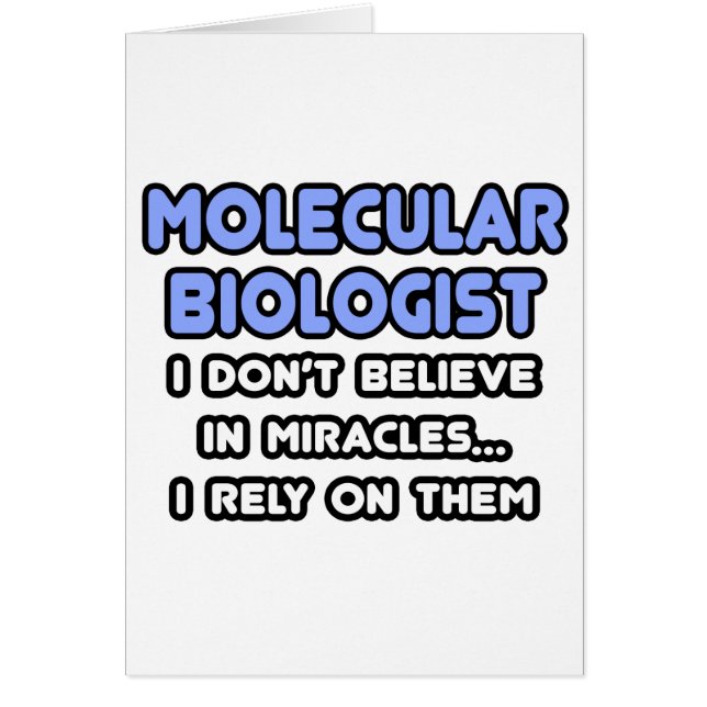 Miracles och molekylärbiologer hälsningskort (Framsidan)