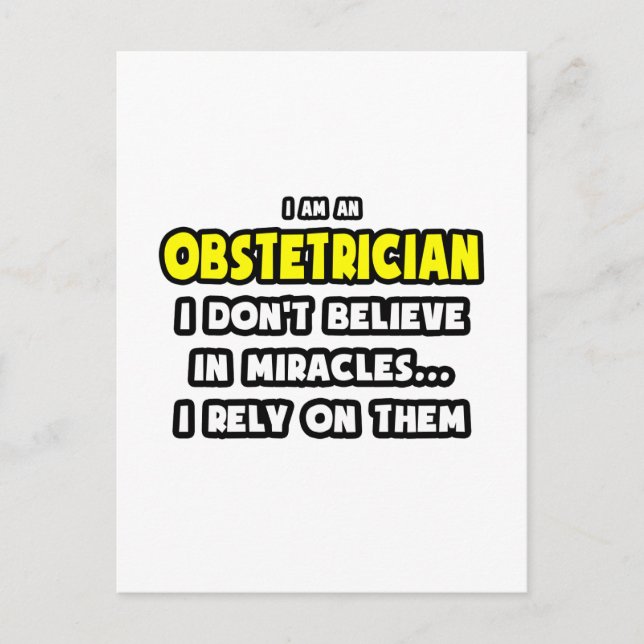 Miracles och Obstetriker ... Funny Vykort (Framsida)