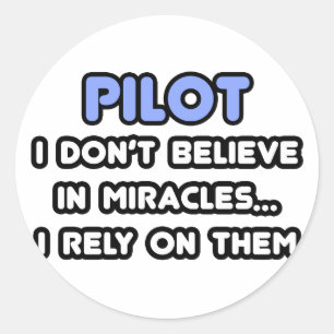 Miracles och Piloter Runt Klistermärke