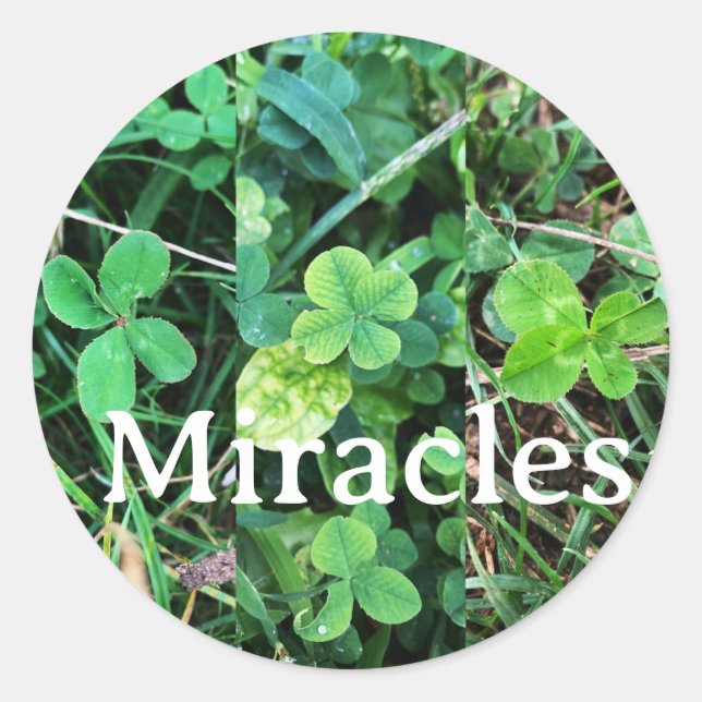 Miracles sticker runt klistermärke (Framsida)