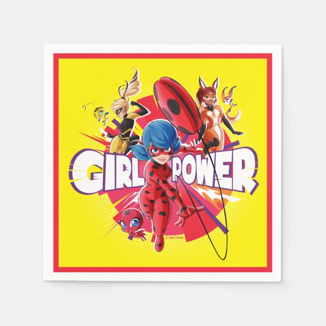 Miraculous Girl Power Pappersservett (Framsidan)