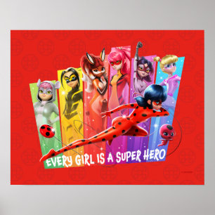 Miraculous Girls   Varje flicka är en Toppen Hero Poster