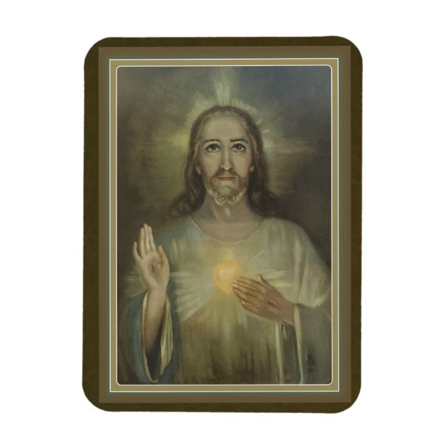 Miraculous Helig Heart of Jesus Car/Refrigerator Magnet (Vertikal)