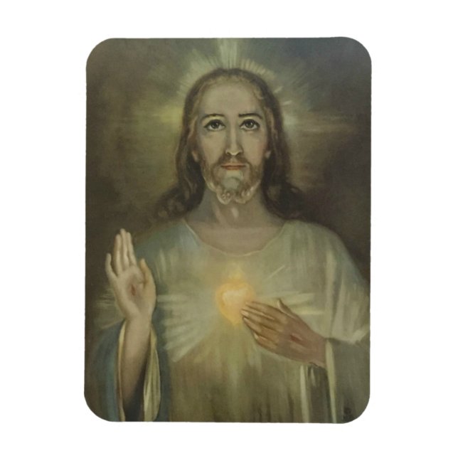 Miraculous Helig Heart of Jesus Car/Refrigerator Magnet (Vertikal)
