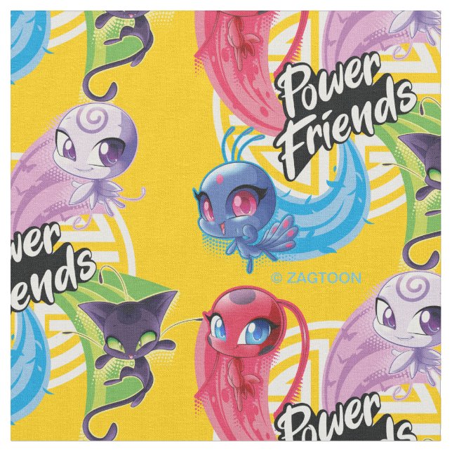 Miraculous Kwamis Power Friends Tyg (Närbild)