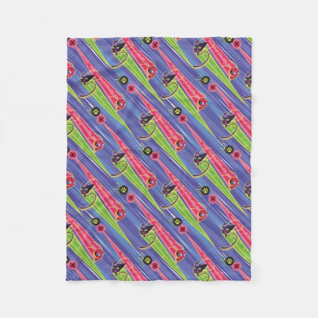 Miraculous Kwamis Tikki & Plagg Mönster Fleecefilt (Framsidan)