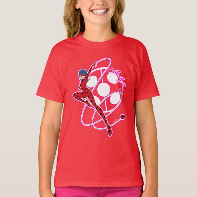 Miraculous Ladybug Badge T Shirt (Framsida)