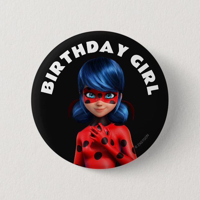 Miraculous Ladybug Birthday Knapp (Framsida)