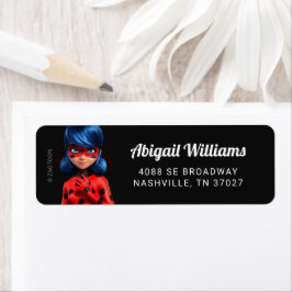 Miraculous Ladybug Birthday Returadress Etikett
