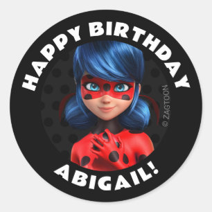 Miraculous Ladybug Birthday Runt Klistermärke