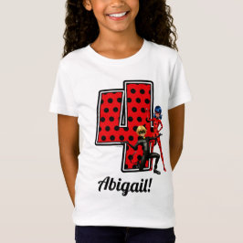 Miraculous Ladybug & Cat Noir 4e födelsedagen T Shirt