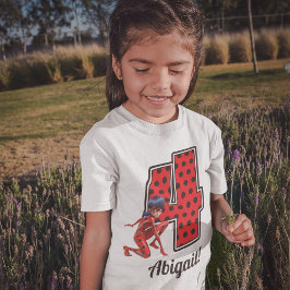 Miraculous Ladybug & Cat Noir 4e födelsedagen T Shirt