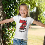 Miraculous Ladybug & Cat Noir 7:e Birthday T Shirt<br><div class="desc">Fira ditt barns födelsedag med den här fantastisk-födelseskjortan med Ladybug från Miraculous! Anpassa genom att lägga till ditt barns namn!</div>