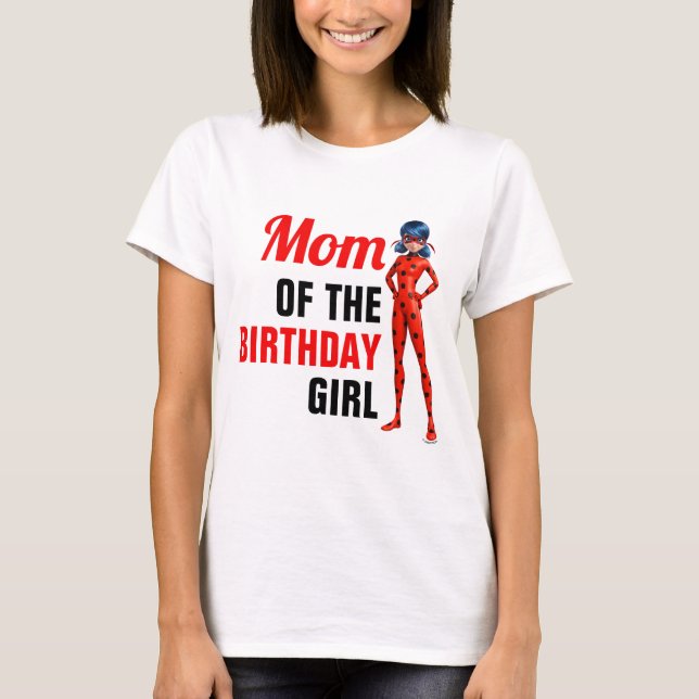 Miraculous Ladybug & Cat Noir Birthday Mamma T Shirt (Framsida)