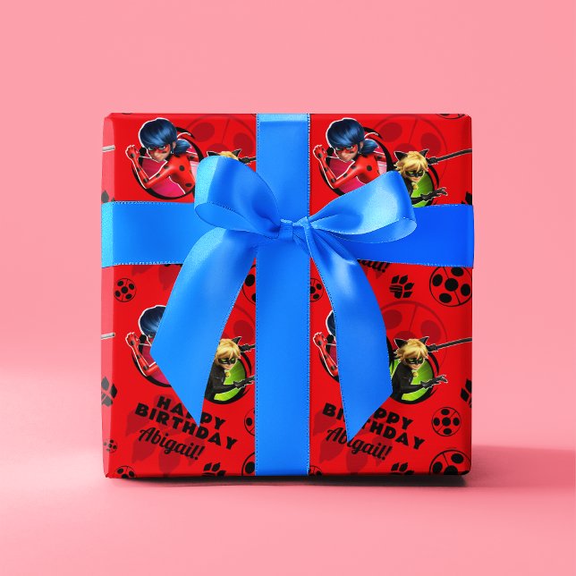 Miraculous Ladybug & Cat Noir Birthday Presentpapper (Wrapping paper on gift)