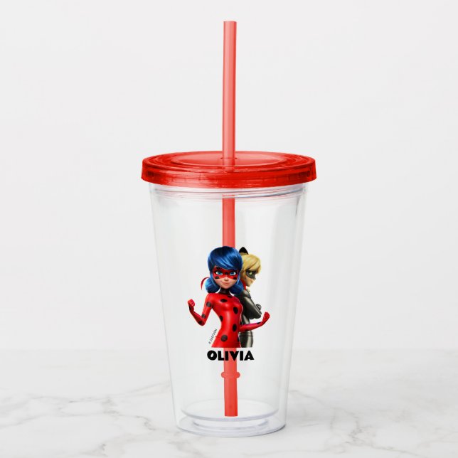 Miraculous Ladybug & Cat Noir Födelsedagsfest Favo Take Away Mugg (Framsida)