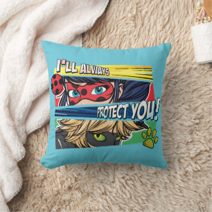 Miraculous Ladybug & Cat Noir skyddar dig alltid Kudde