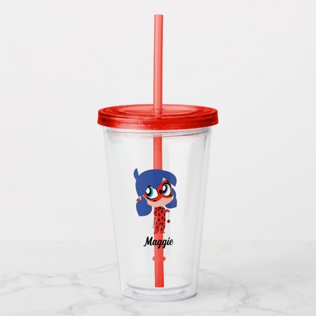 Miraculous Ladybug Chibi Födelsedagsfest Favor Take Away Mugg (Framsida)