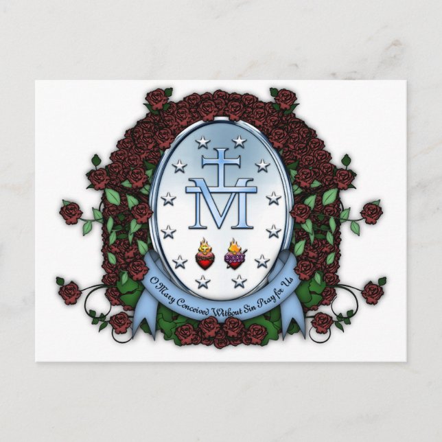 Miraculous Medal 2 Vykort (Framsida)