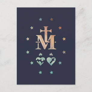 Miraculous Medal Dam av Grace Vykort