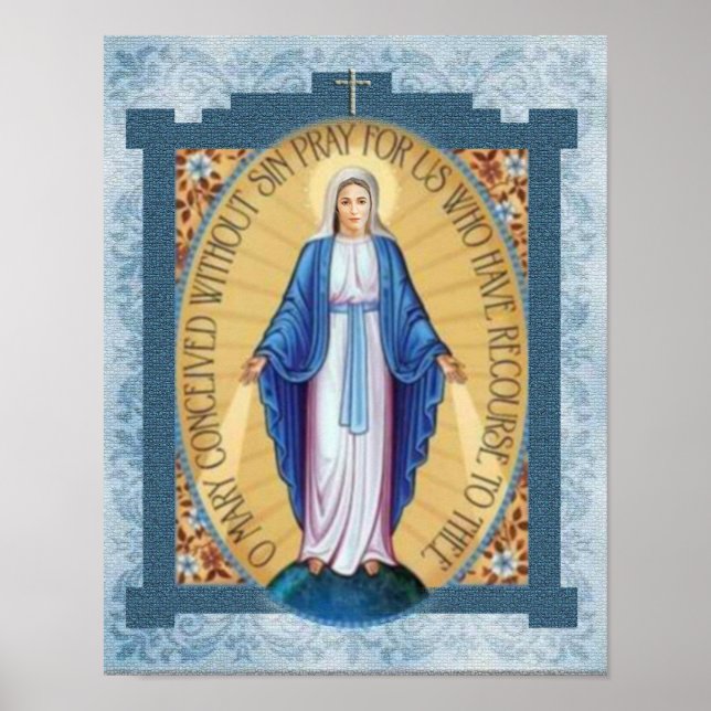 Miraculous Medal Devotional Image. Poster (Framsidan)