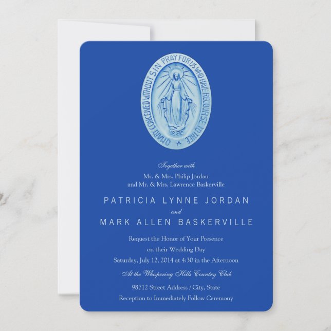 Miraculous Medal Inbjudningar (Framsida)