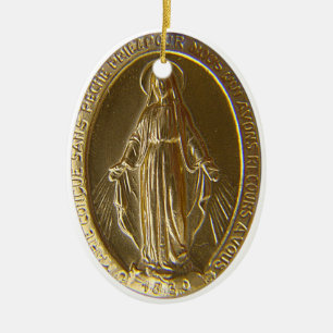 Miraculous Medal Julgransprydnad Keramik