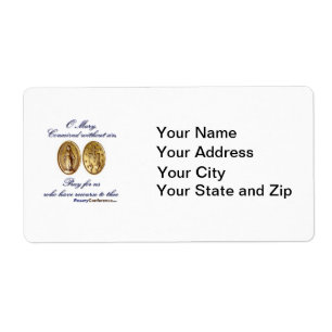 Miraculous Medal Labels Fraktsedel