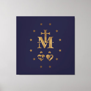 Miraculous Medal, Medal från Dam av Grace F Canvastryck